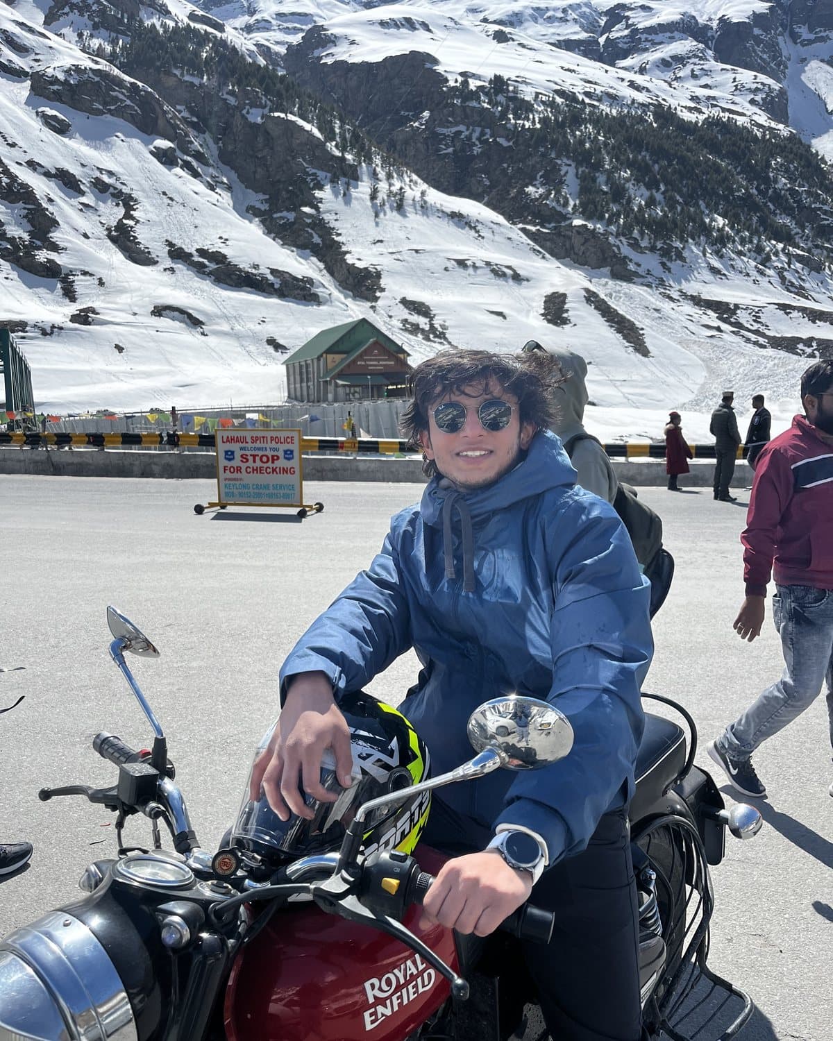 Shashwat Agarwal riding in the Himalayas